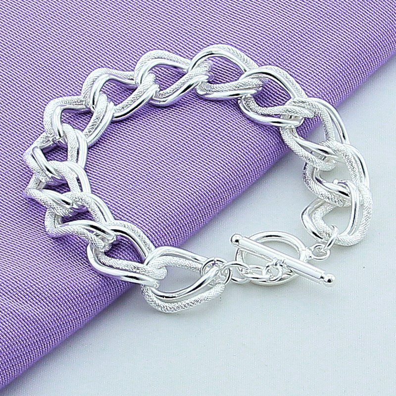 Unisex Silver-Plated Alloy Bracele