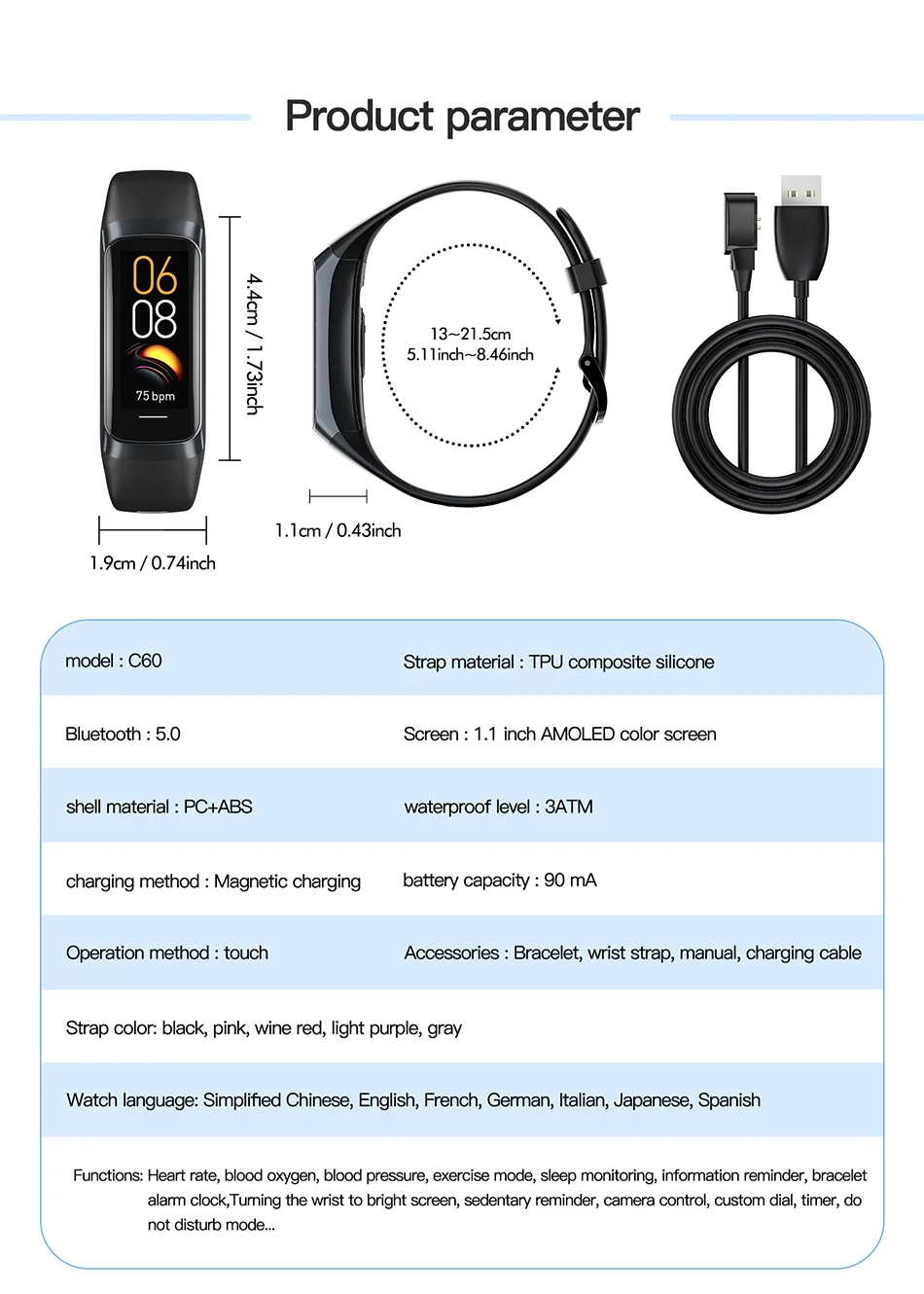 LIGE Amoled Smart Watch