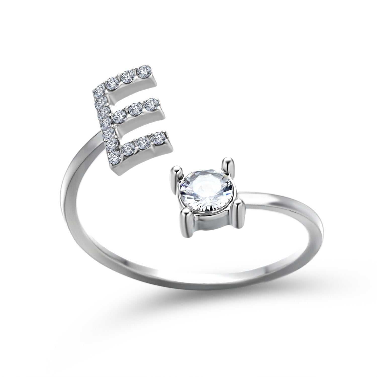 Adjustable Intial Letter Ring