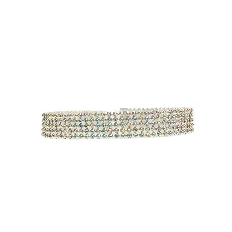 rhinestone faux planet saturn pearl necklace