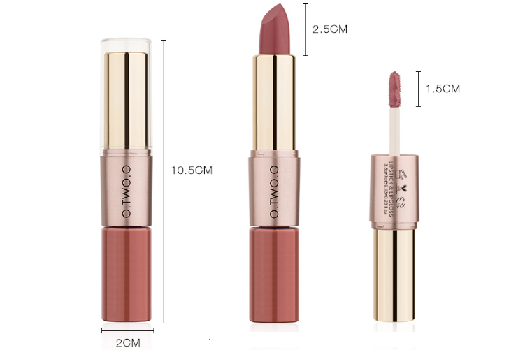 Matt lipstick and lip gloss