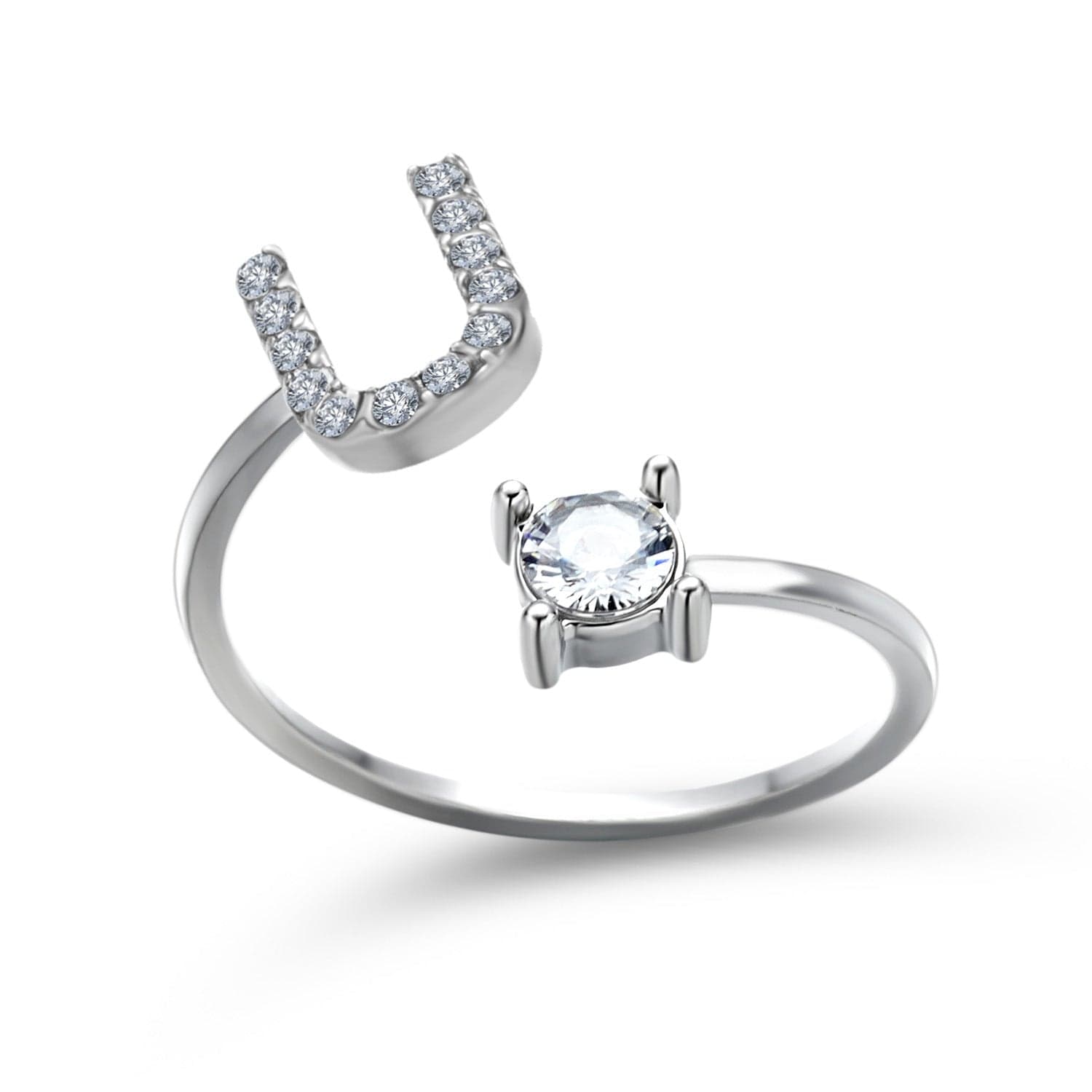 Adjustable Intial Letter Ring