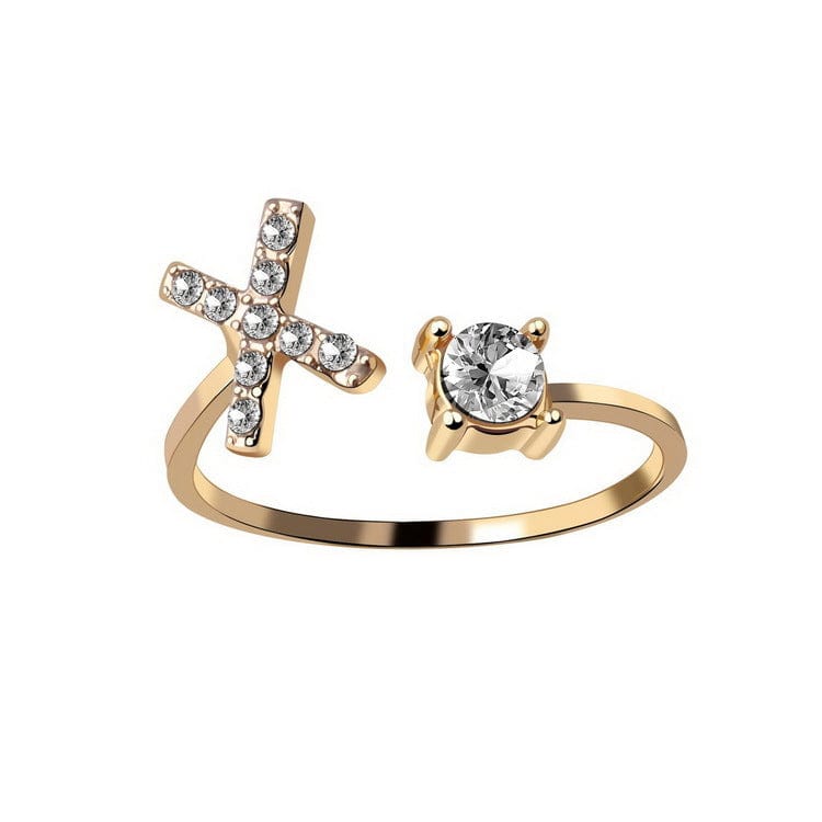 Adjustable Intial Letter Ring