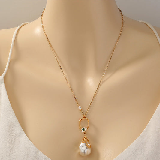 Pearl Earrings and Pendant Necklace