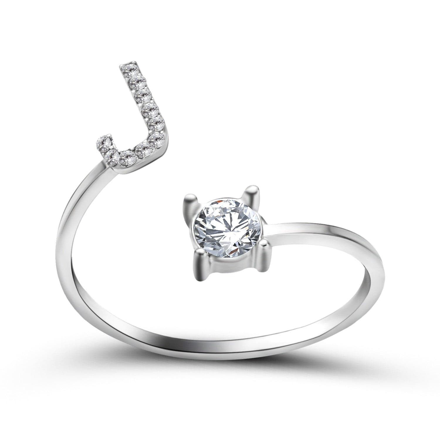 Adjustable Intial Letter Ring