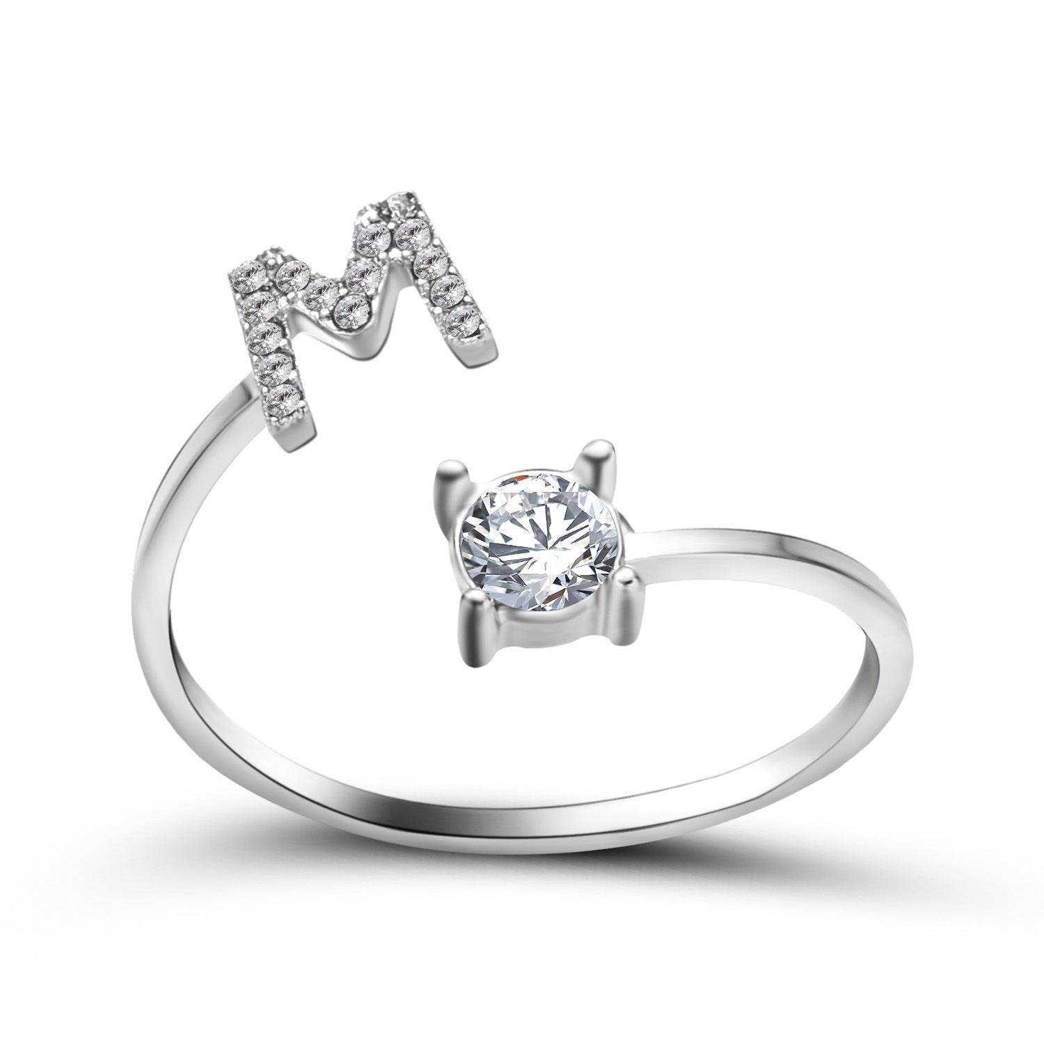 Adjustable Intial Letter Ring