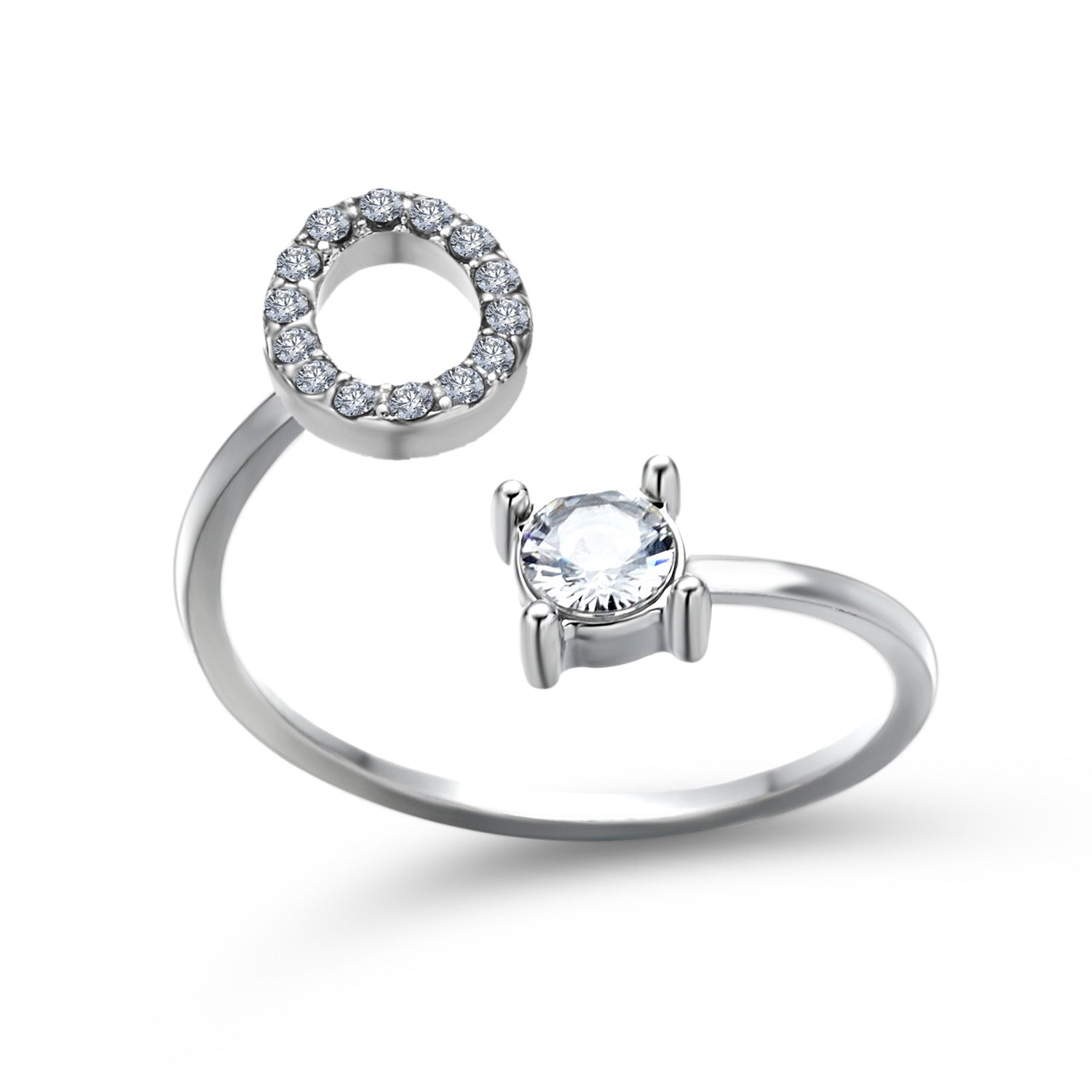 Adjustable Intial Letter Ring