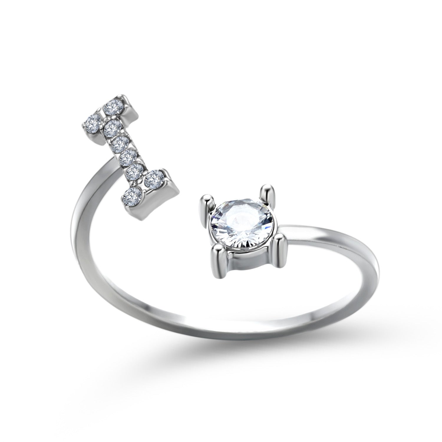 Adjustable Intial Letter Ring