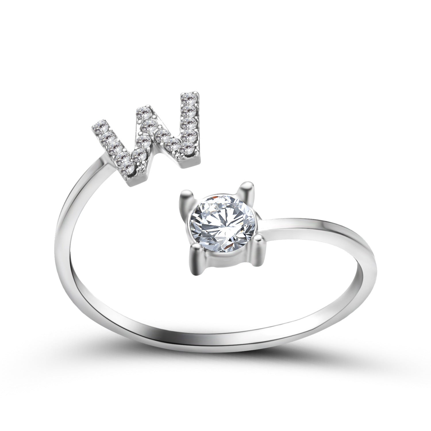 Adjustable Intial Letter Ring