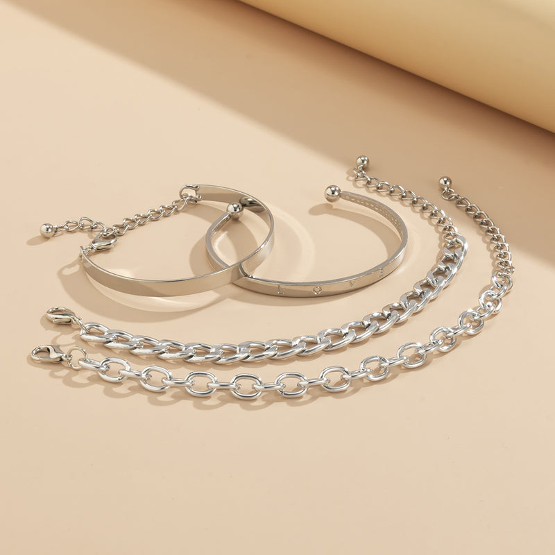 Hollow Chain Bracelet Set