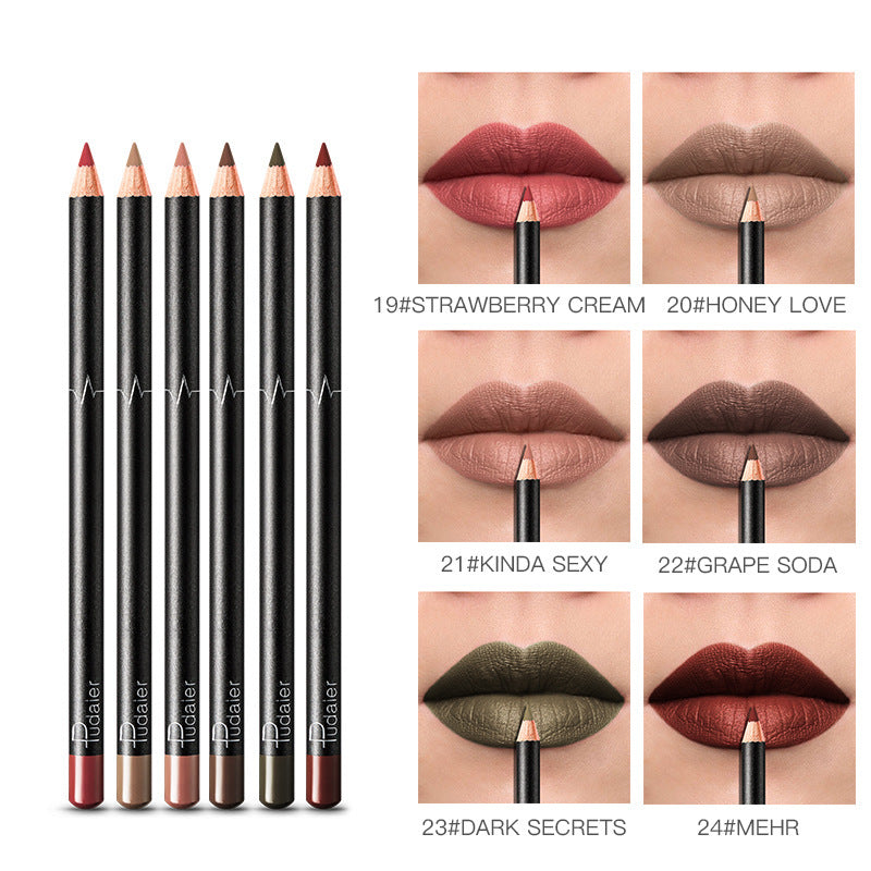 Define and perfect your lips with the Silk Smooth Lip Liner Pencil – a waterproof, silk-textured marvel that prevents lipstick spread. Explore 12 versatile shades for a flawless finish.