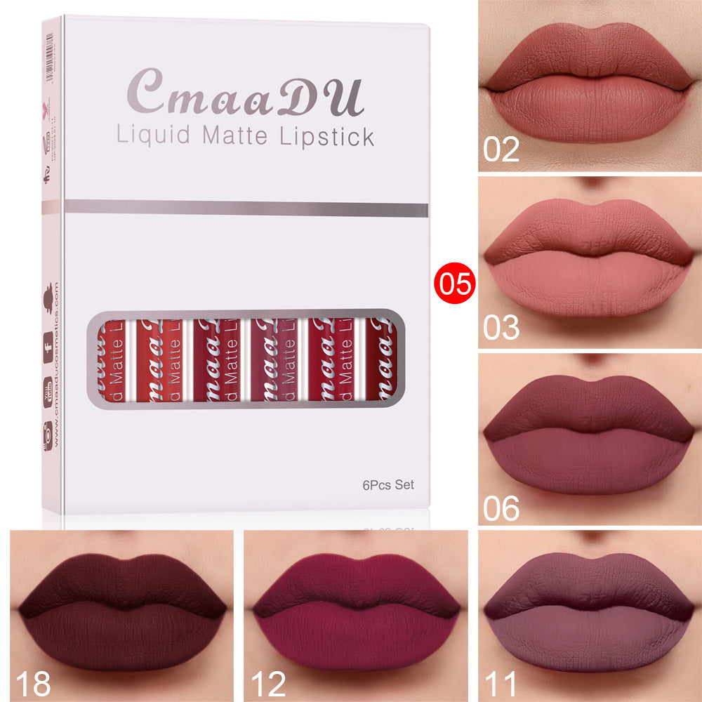  Unleash your sexy pout with the Matte Non-Stick Cup Waterproof Lipstick Collection, where beauty meets resilience and every application becomes a statement of confidence and allure. 