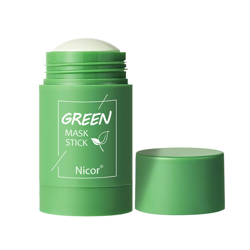 Green mask stick with Nicor branding on a white background