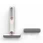 White and gray cleaning tool with a squeegee on a white background