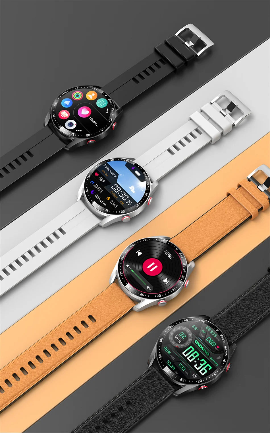 ECG+PPG Bluetooth Call Smart Watch for Men