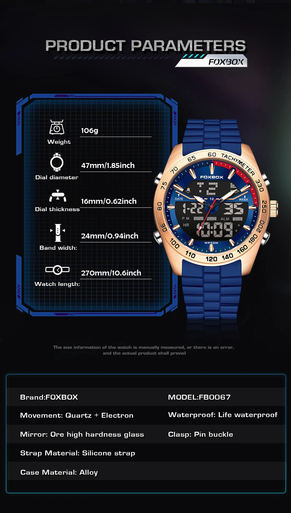 FOXBOX Fashion Military Watch