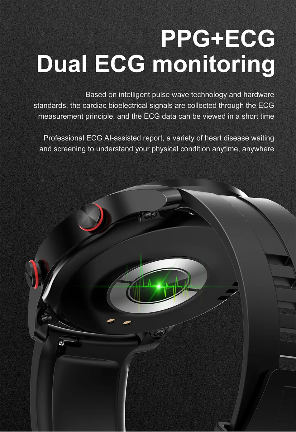 ECG+PPG Bluetooth Call Smart Watch for Men