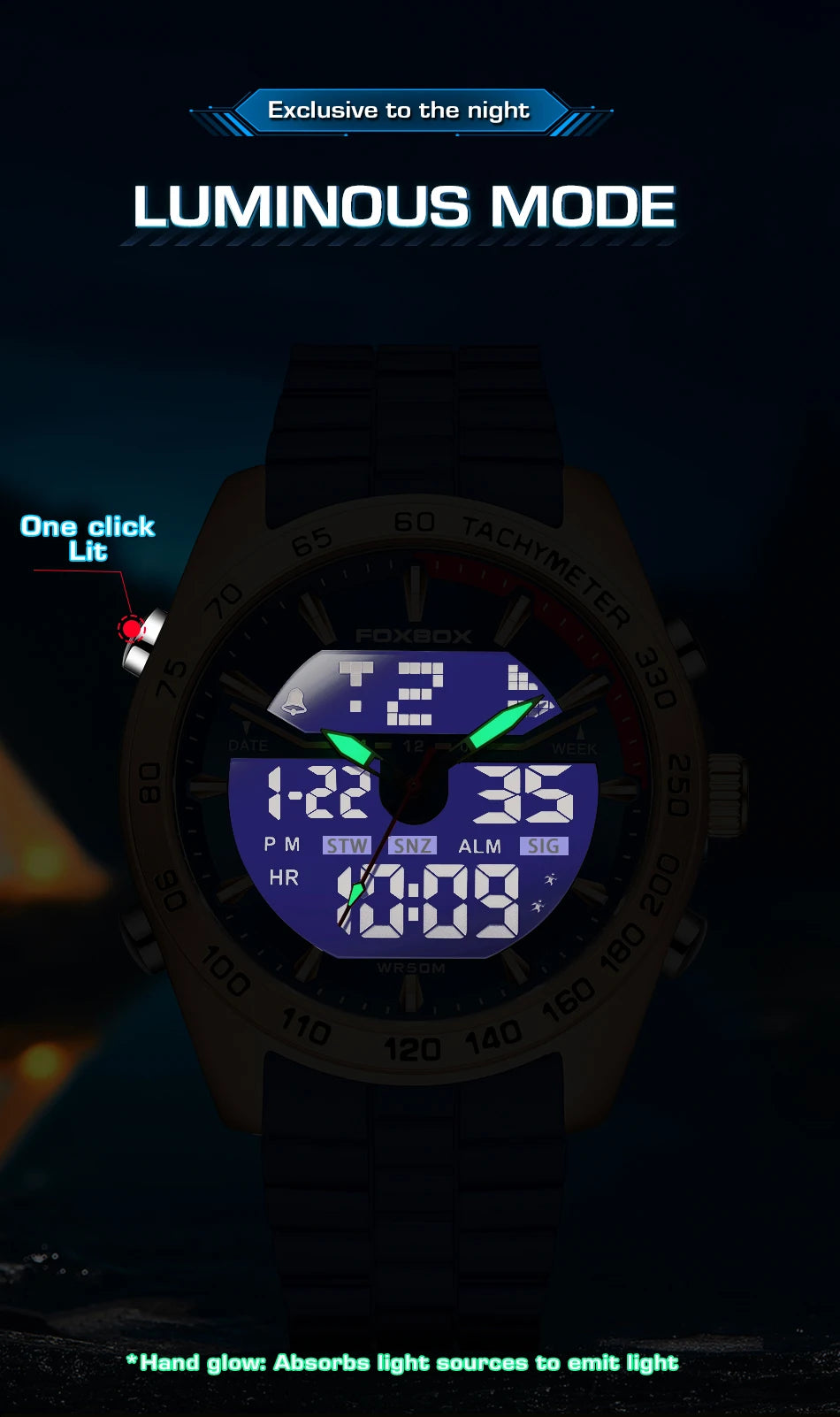 FOXBOX Fashion Military Watch