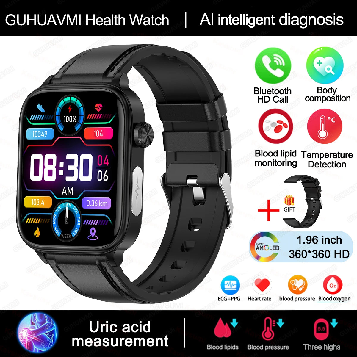 GUHUAVMI LADIES SMART WATCH