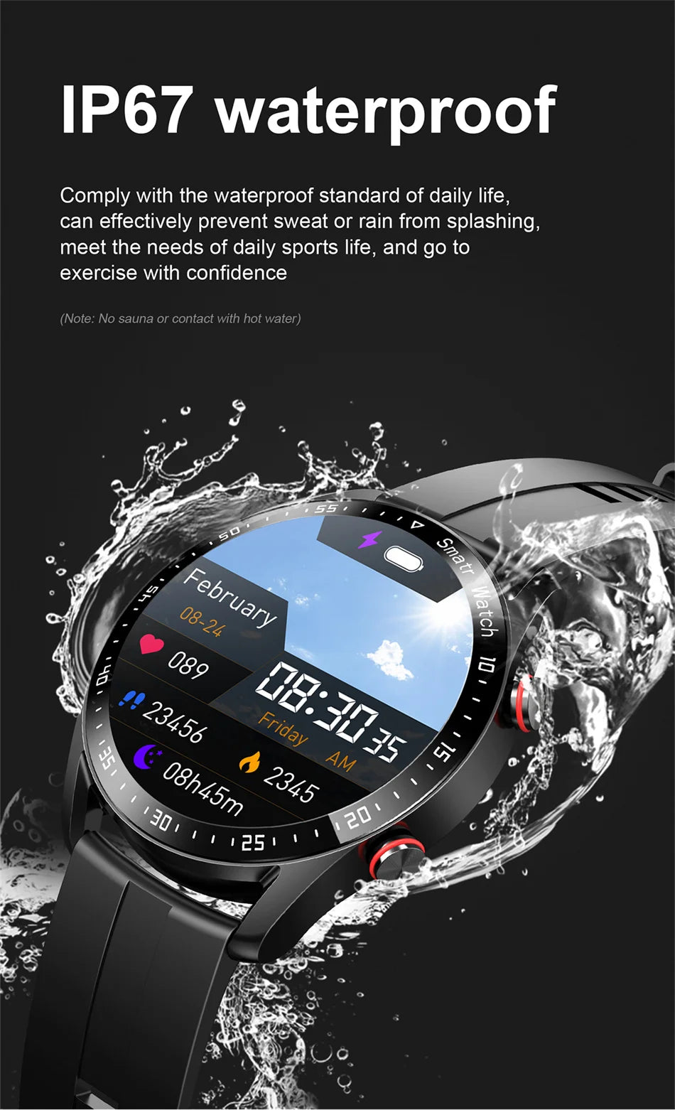ECG+PPG Bluetooth Call Smart Watch for Men