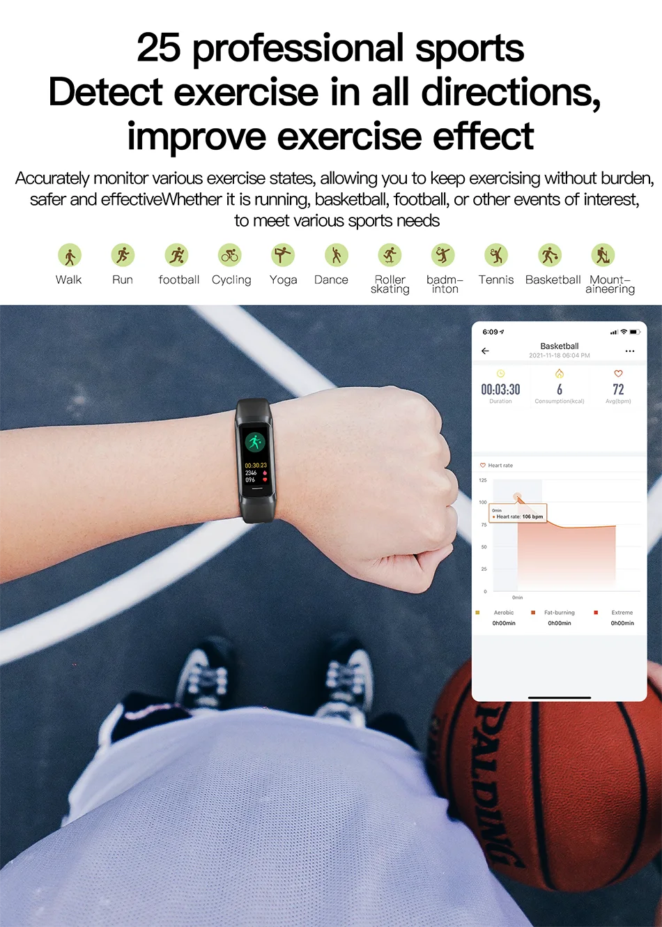 LIGE Amoled Smart Watch