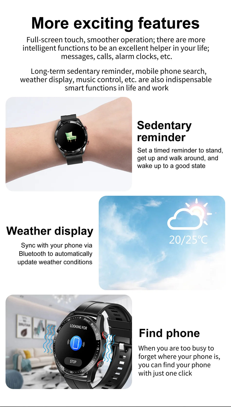 ECG+PPG Bluetooth Call Smart Watch for Men