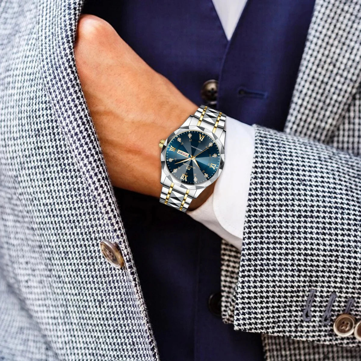 Elegant Stainless Steel Wristwatch