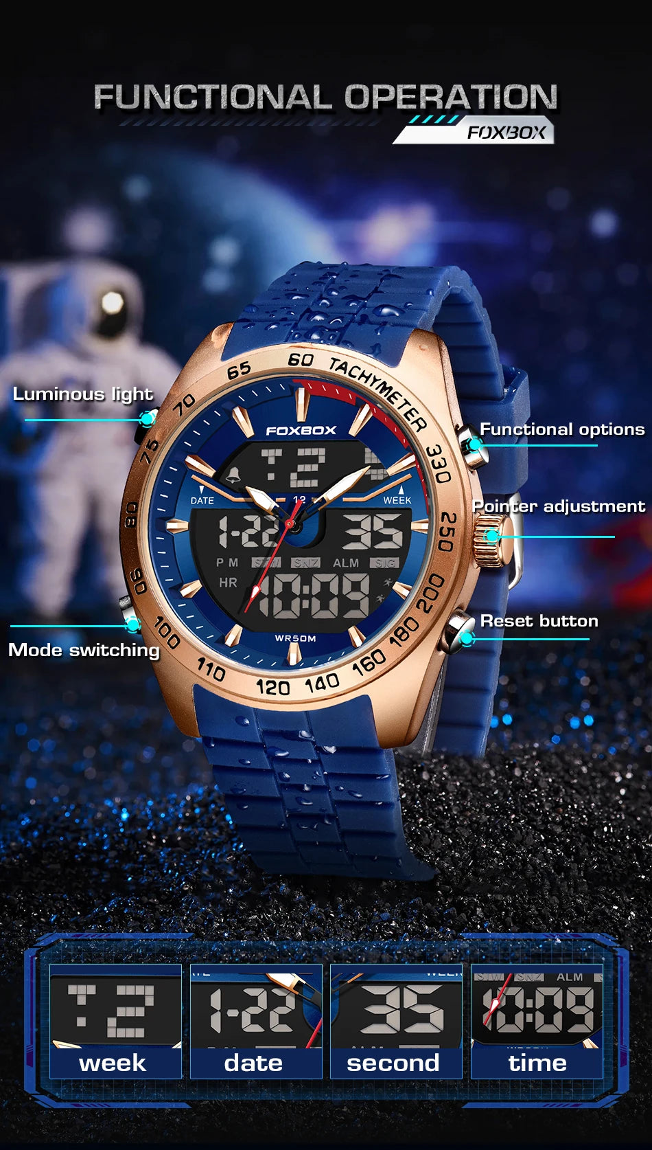 FOXBOX Fashion Military Watch