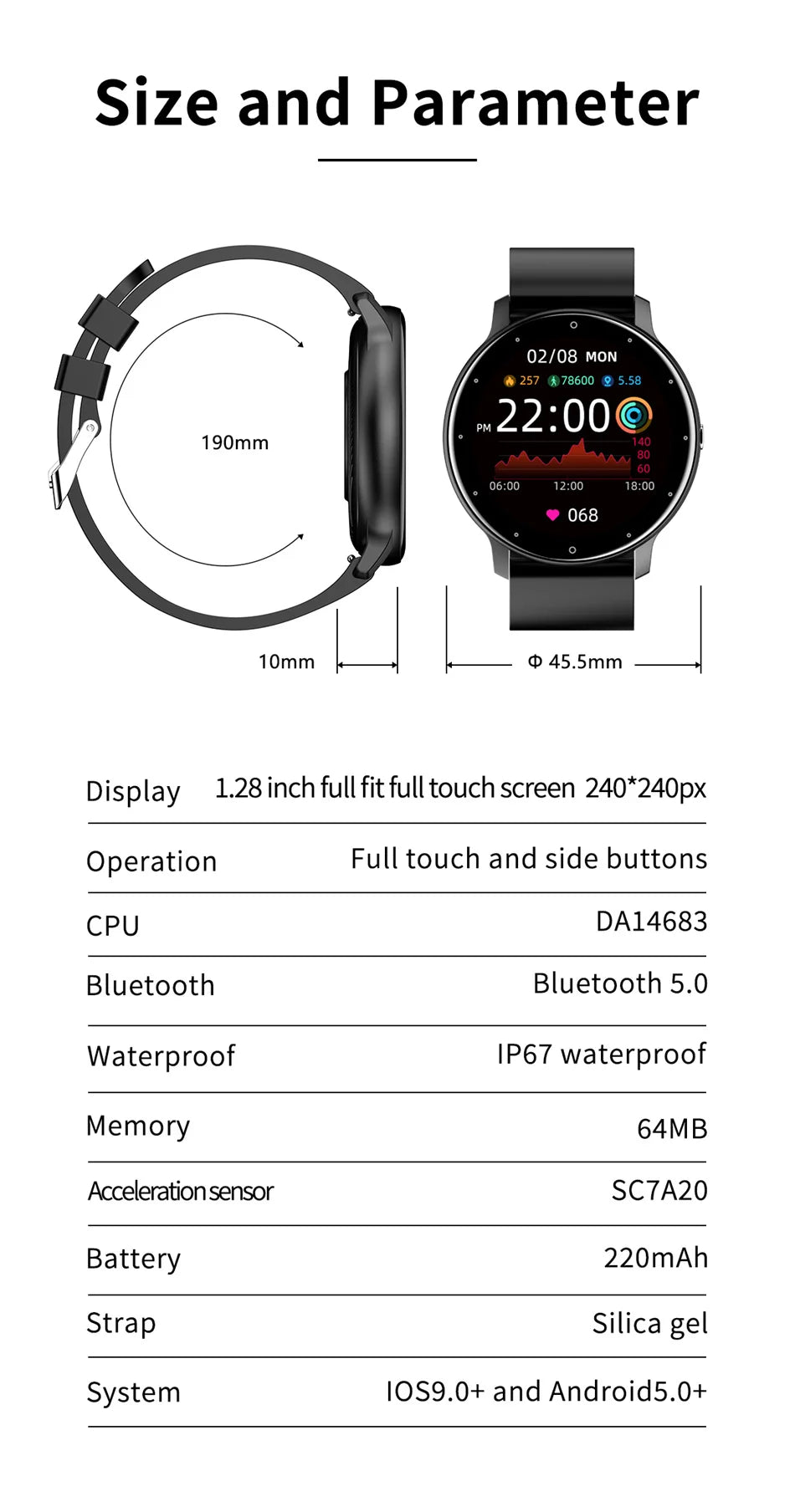 Smart Sports Fitness Watch