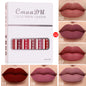Indulge in the opulence of this transformative lipstick experience, where each shade is carefully curated to complement your mood and style. The innovative matte formula glides effortlessly, delivering not just a velvety finish but a promise of enduring allure. Waterproof and smudge-proof, these lipsticks are designed to stand up to the demands of your dynamic lifestyle, ensuring your lips remain flawlessly vibrant and ready for any occasion.