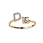 Adjustable Intial Letter Ring