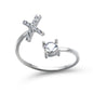 Adjustable Intial Letter Ring