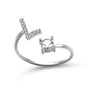 Adjustable Intial Letter Ring