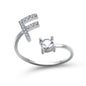 Adjustable Intial Letter Ring
