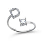Adjustable Intial Letter Ring