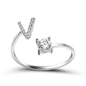 Adjustable Intial Letter Ring