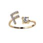 Adjustable Intial Letter Ring