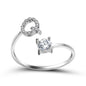 Adjustable Intial Letter Ring