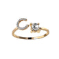 Adjustable Intial Letter Ring