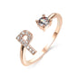 Adjustable Intial Letter Ring