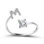 Adjustable Intial Letter Ring
