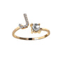 Adjustable Intial Letter Ring