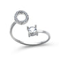 Adjustable Intial Letter Ring