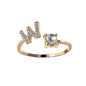 Adjustable Intial Letter Ring