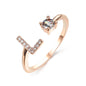 Adjustable Intial Letter Ring