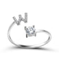 Adjustable Intial Letter Ring