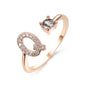Adjustable Intial Letter Ring