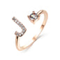 Adjustable Intial Letter Ring