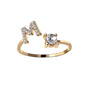 Adjustable Intial Letter Ring