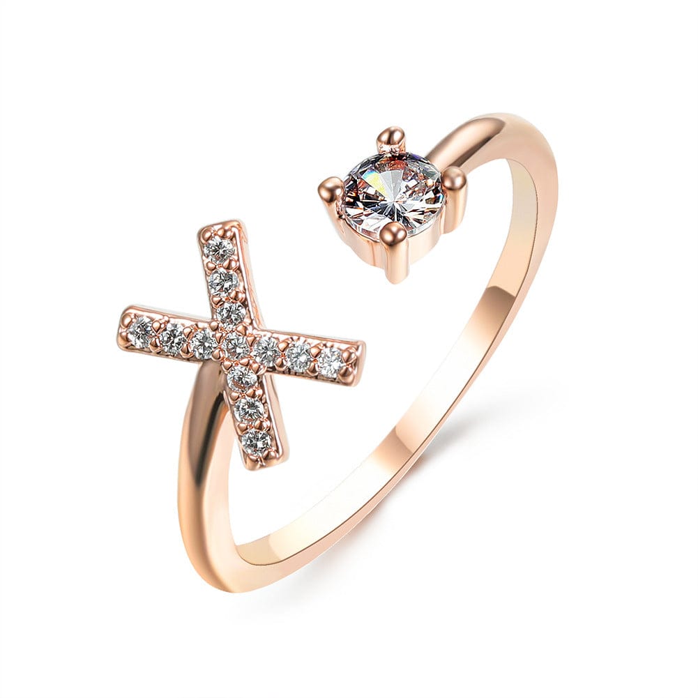 Adjustable Intial Letter Ring